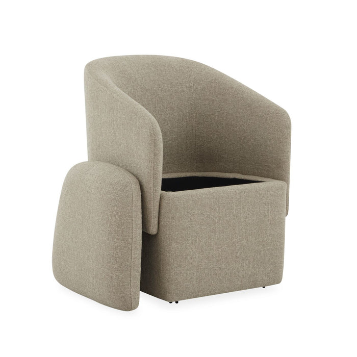 Accent Dining - Accent Storage Dining Chair With Casters