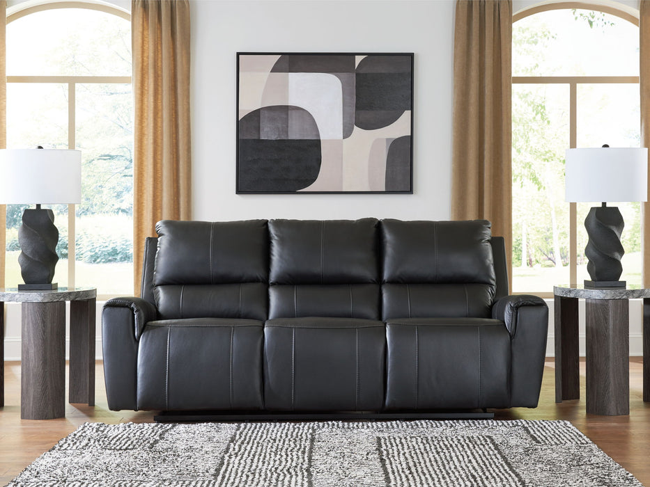 Glossmore - Black - Reclining Sofa