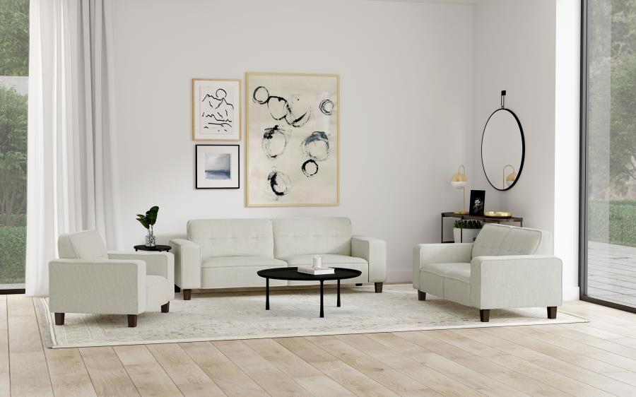 Deerhurst - Upholstered Tufted Track Arm Sofa Set