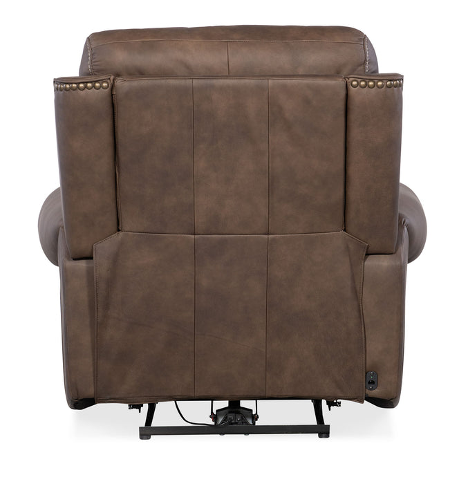 SS - Duncan Power Recliner With Power Headrest & Lumbar - Dark Brown