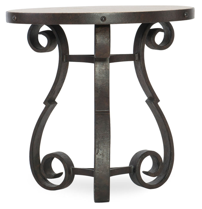 Hill Country - Luckenbach Metal And Stone End Table