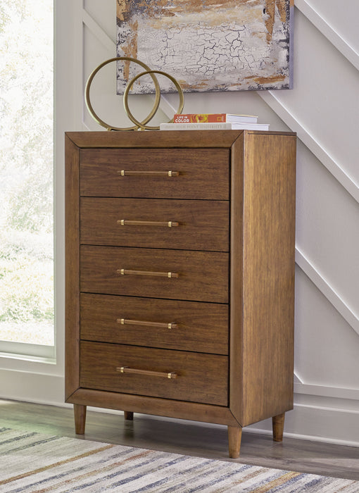 Lyncott - Brown - Five Drawer Chest