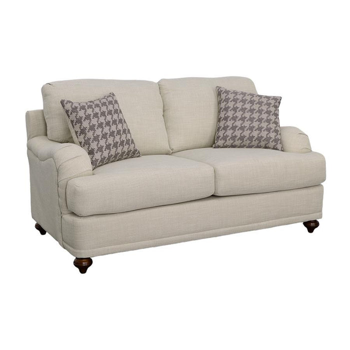 Glenn - Cushion Back Loveseat - Light Gray