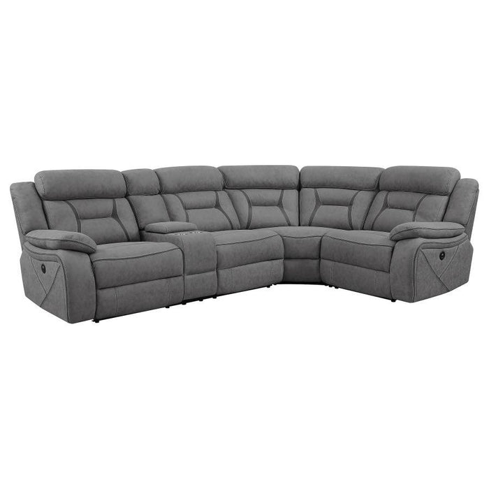 Higgins - Four-Piece Upholstered Power Sectional