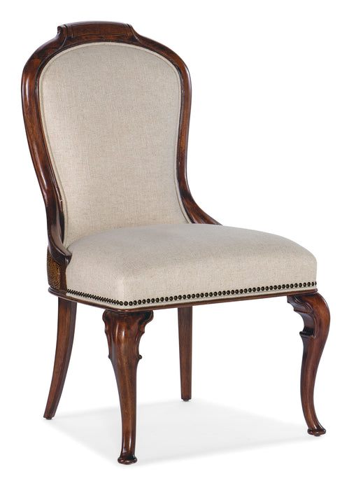 Charleston - Upholstered Side Chair (Set of 2) - Dark Brown