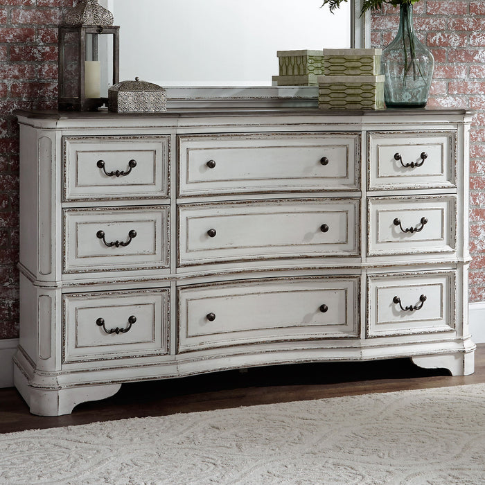 Magnolia Manor - 9 Drawer Dresser - White