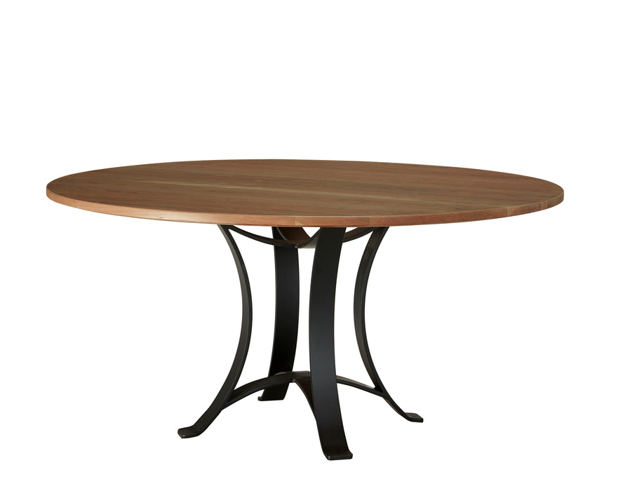 Crafted Cherry - Dining Table With Metal Pedestal