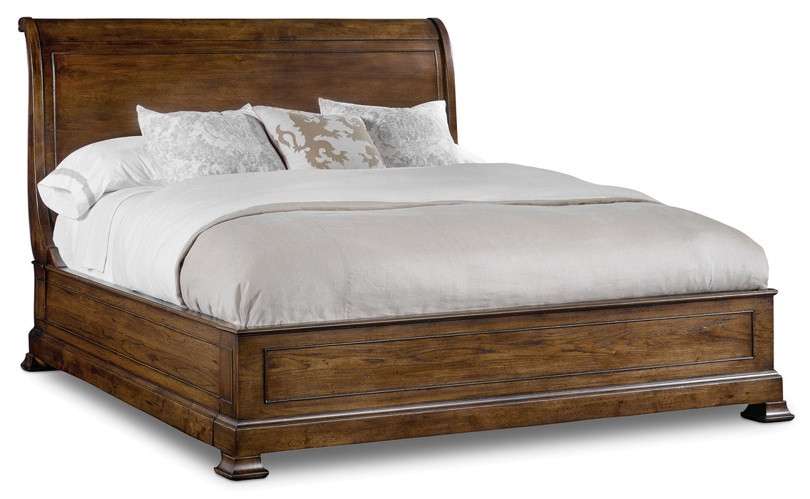 Archivist - Sleigh Bed With Low Footboard