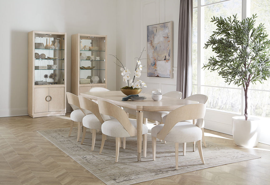 Nouveau Chic - Rectangle Dining Table With 1-22in Leaf - Light Brown