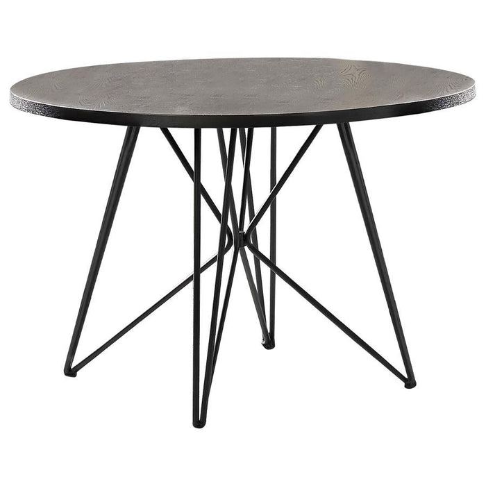 Rennes - Round Table - Black and Gunmetal