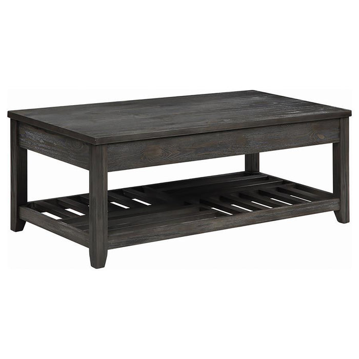 Cliffview - Lift Top Coffee Table With Storage - Cavities Grey