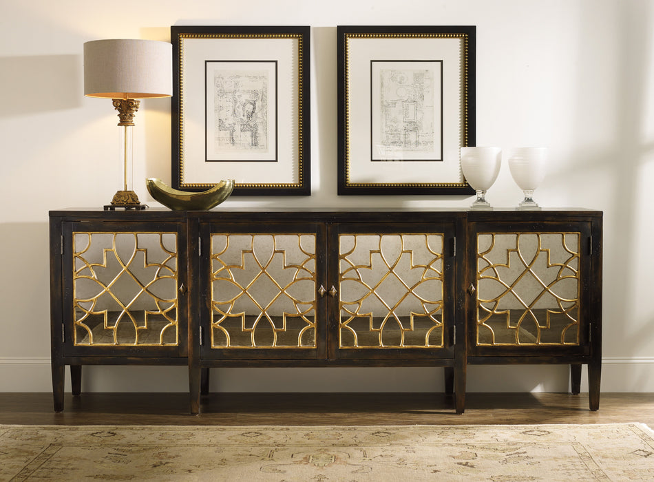 Sanctuary - Four-Door Mirrored Console Table