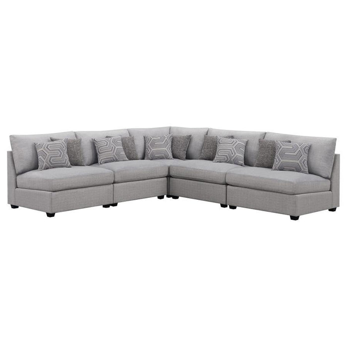 Cambria - 5-Piece Upholstered Modular Sectional - Gray