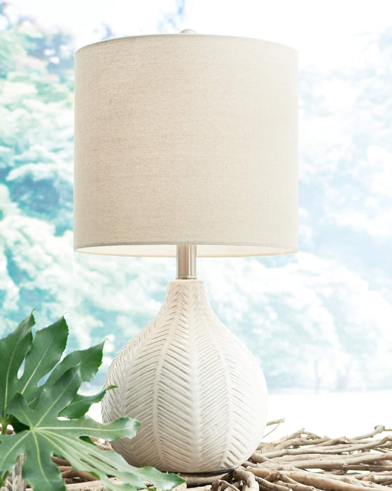 Rainermen - Off White - Ceramic Table Lamp
