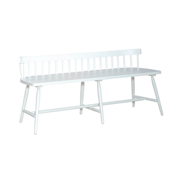 Palmetto Heights - Low Back Spindle Bench - White