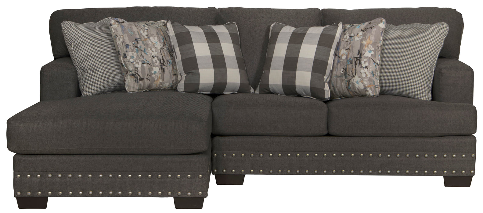 Crawford - 2 Piece Sofa Chaise With LSF Chaise With 6 Included Accent Pillows