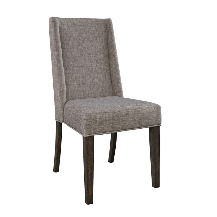 Double Bridge - Upholstered Side Chair - Dark Brown