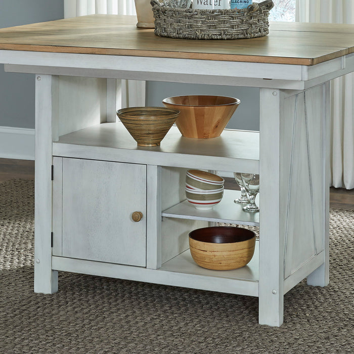 Lindsey Farm - Kitchen Island Base - Weathered White