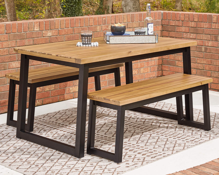 Town - Brown / Black - Dining Table Set (Set of 3)