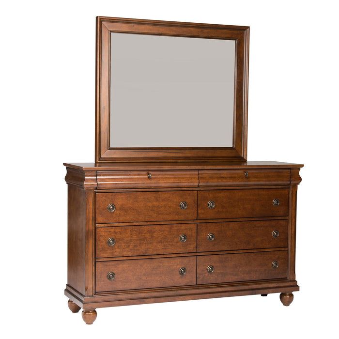 Rustic Traditions - Dresser & Mirror - Dark Brown