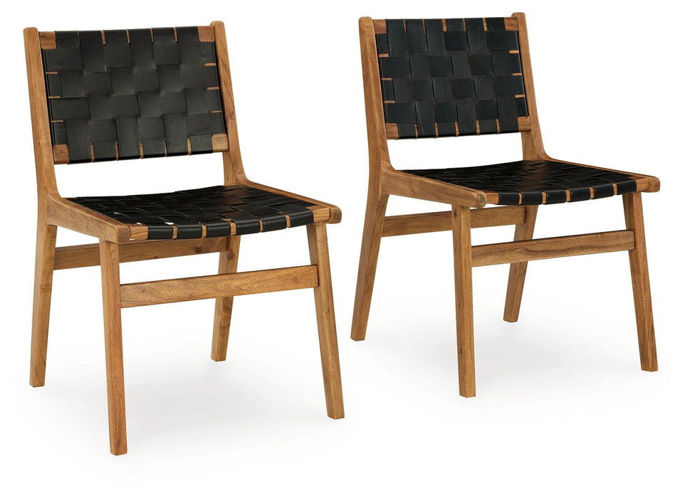 Fortmaine - Brown / Black - Dining Room Side Chair (Set of 2)