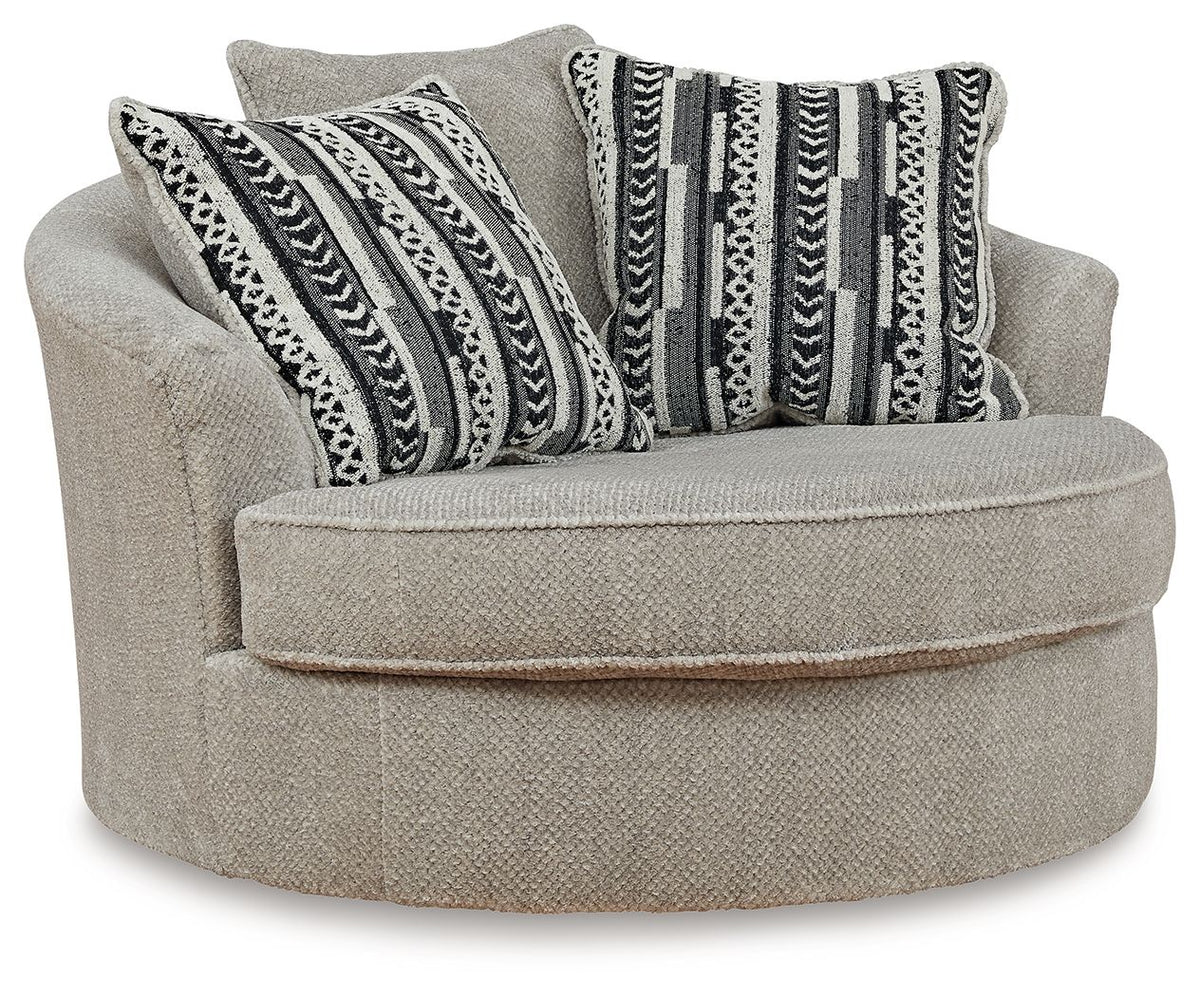 Calnita Sisal Oversized Swivel Accent Chair — Goree's Furniture Express (AL)