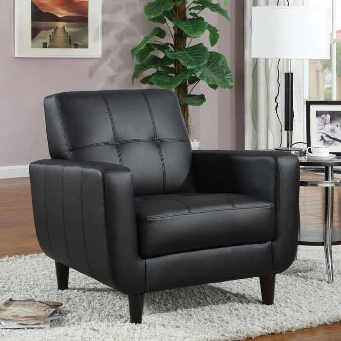 Aaron - Padded Seat Accent Chair - Black