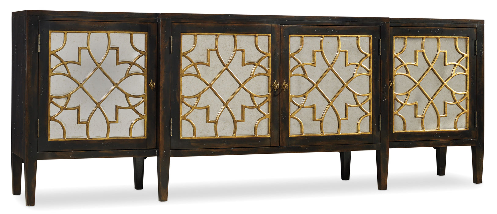 Sanctuary - Four-Door Mirrored Console Table