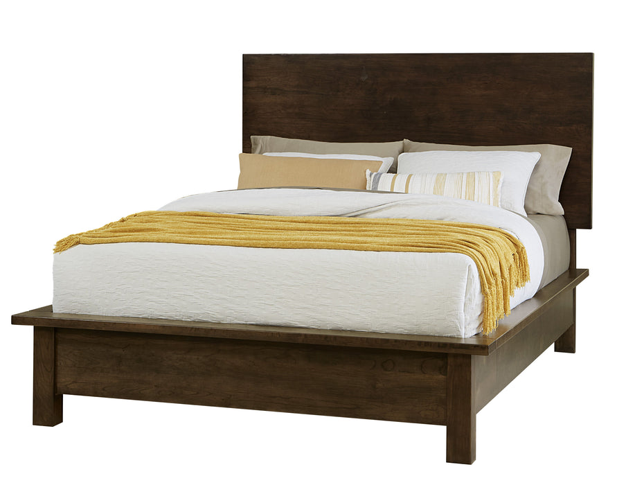 Crafted Cherry - Ben's Plank Bed With Terrace Footboard