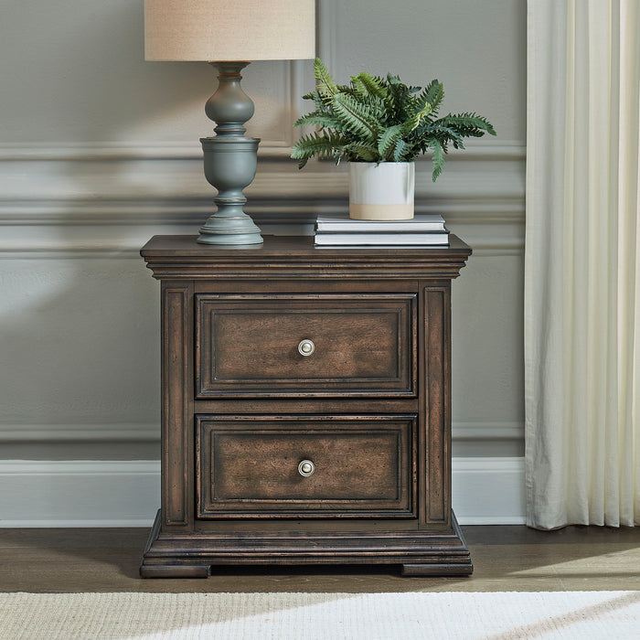 Big Valley - 2 Drawer Night Stand w/ Charging Station