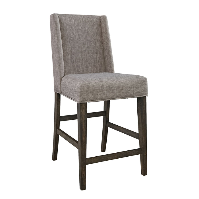 Double Bridge - Upholstered Counter Chair - Dark Brown