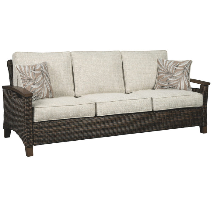 Paradise - Medium Brown - Sofa With Cushion