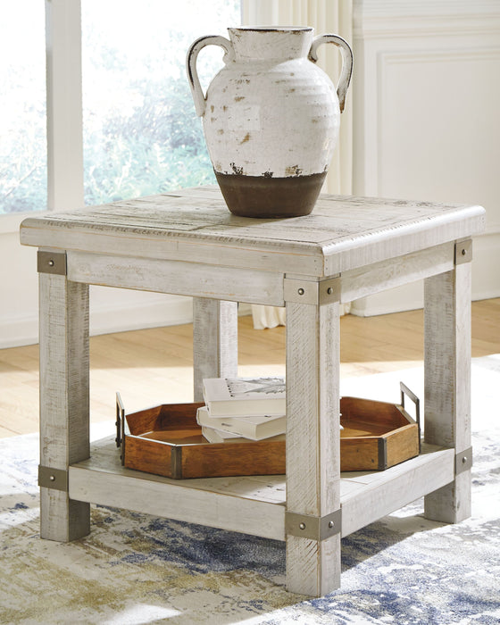 Carynhurst - White Wash Gray - Rectangular End Table