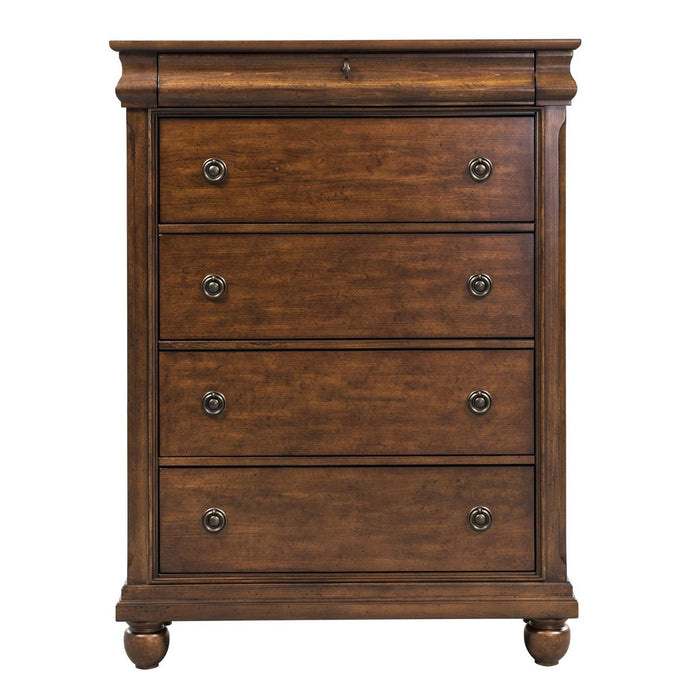 Rustic Traditions - 5 Drawer Chest - Dark Brown
