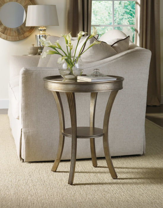 Sanctuary - Round Mirrored Accent Table - Visage