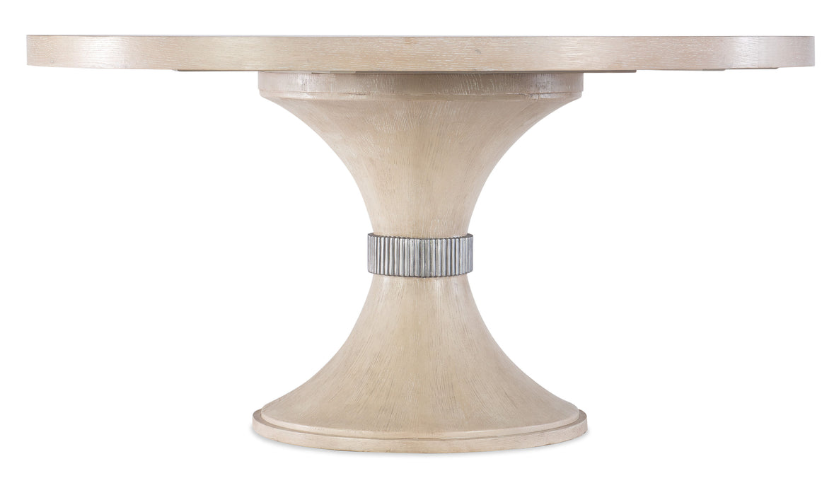 Nouveau Chic - Round Pedestal Dining Table - Light Brown