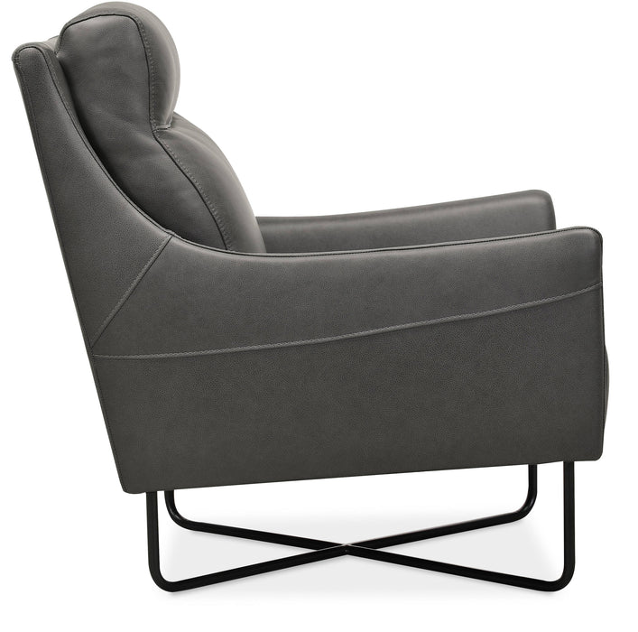 Efron - Club Chair With Black Metal Base
