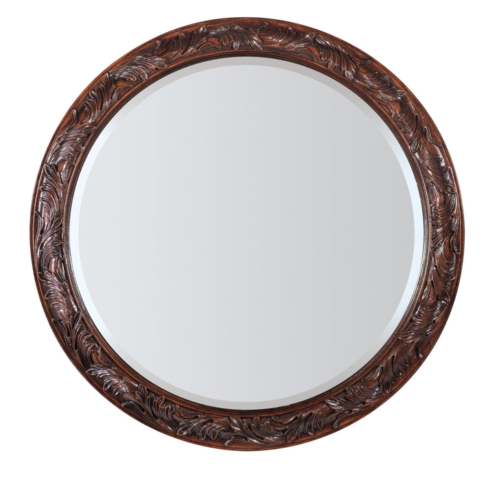 Charleston - Round Mirror - Dark Brown